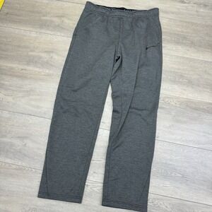Nike Dri Fit Heather Grey Fleece Lined Sweatpants Men's Sz L Gym Casual